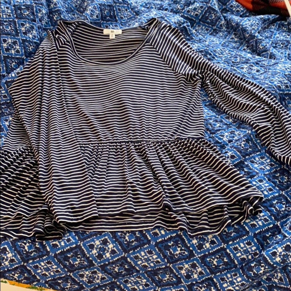 Navy and white striped long sleeve!